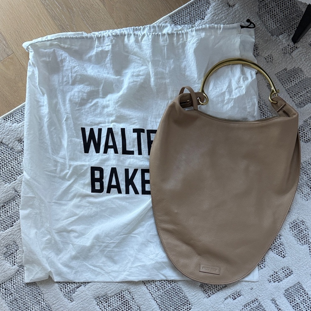 Walter Baker Beige Leather Shoulder Bag